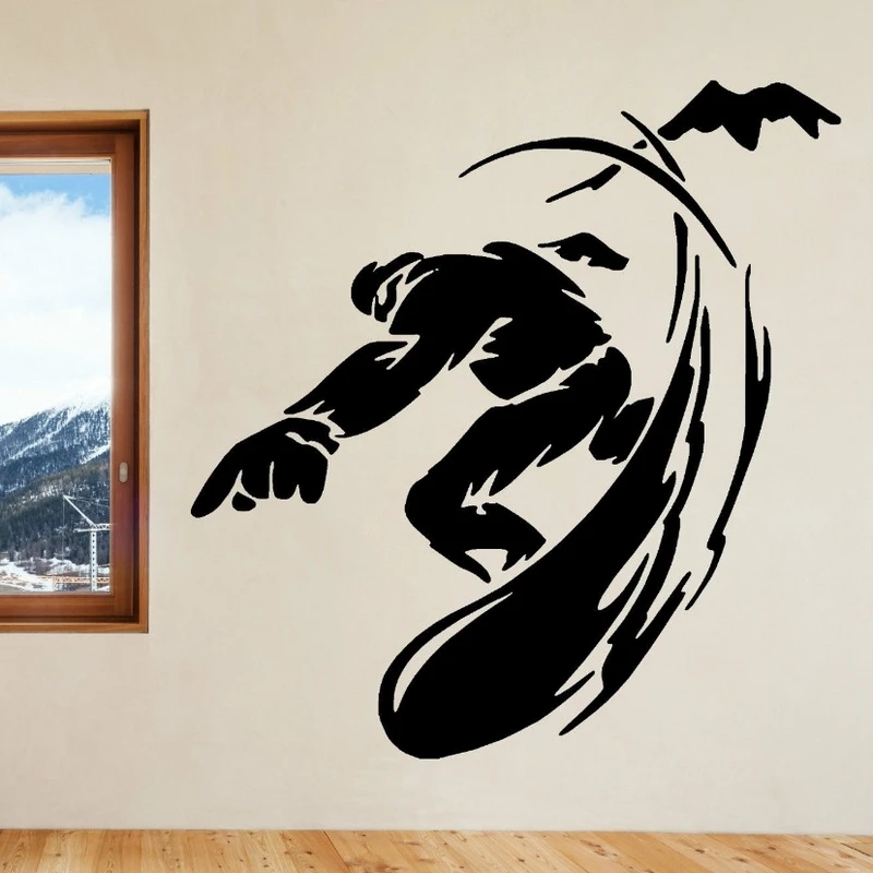 

Snowboarding Sticker Decal Skiing Ice Sports Posters Vinyl Pegatina Wall Decals Decor Mural Car Snowboarding Decal