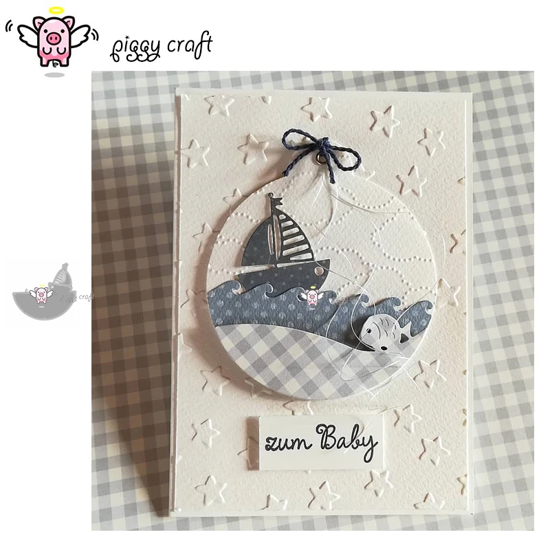 Piggy Craft металлические режущие штампы форма для высечки парусная лодка волнистое