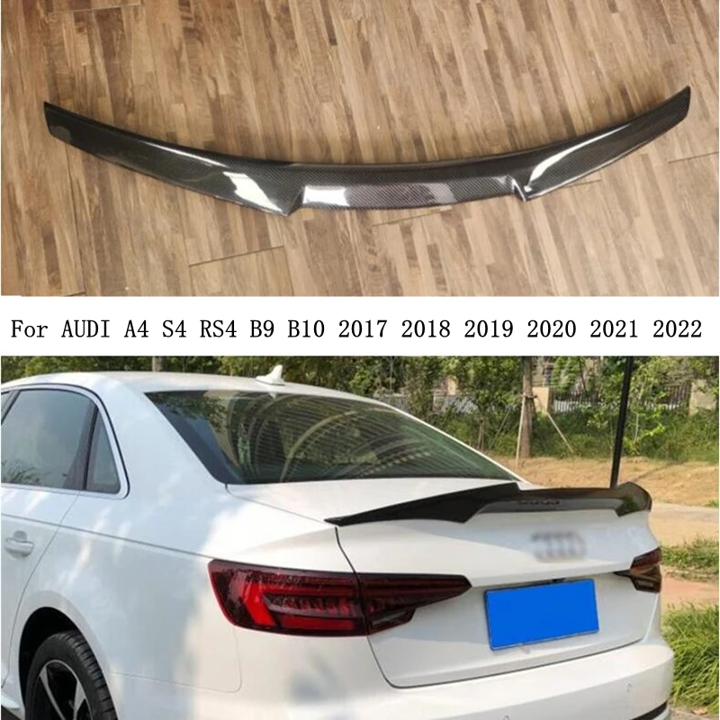 Для AUDI A4 S4 RS4 B9 B10 2017 2018 2019 2020 2021 2022 Настоящее углеродное волокно спойлер для губ