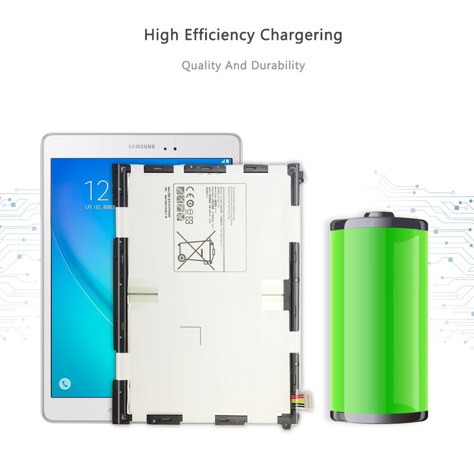 

Tablet Li-Polymer Battery For Samsung Galaxy Tab A 9.7" T550 T555 SM-T550 SM-P550 SM-P351 Battery EB-BT550ABE 6000mAh
