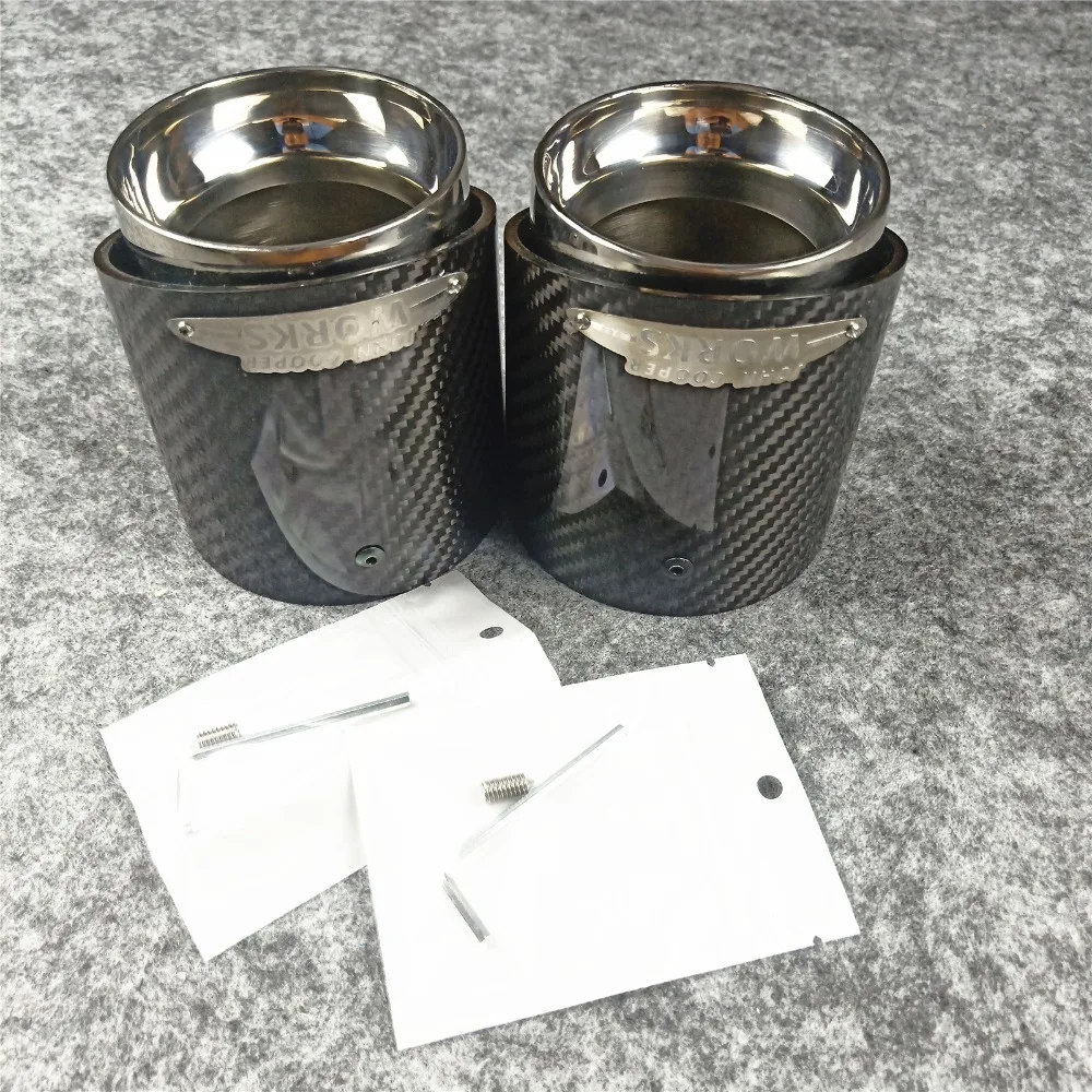 

Glossy Carbon Fiber Muffler Tailpipe For MINI Cooper S R55 R56 R60 F54 F55 F56 Cooper Car Accessories Exhaust Pipe 1 Piece