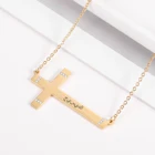 Индивидуальное ожерелье MYDIY с именем на заказ для женщин, арабский крест, подвеска из нержавеющей стали, арабское ожерелье на заказ, ожерелья