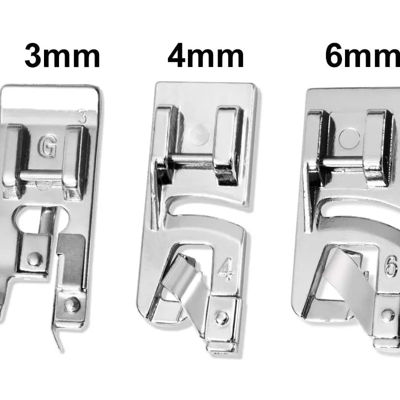 IMZAY 3PCS Hemming Foot Kit Set Rolled Hem Presser Sewing Machine Compatible With （Low Shank） | Дом и сад