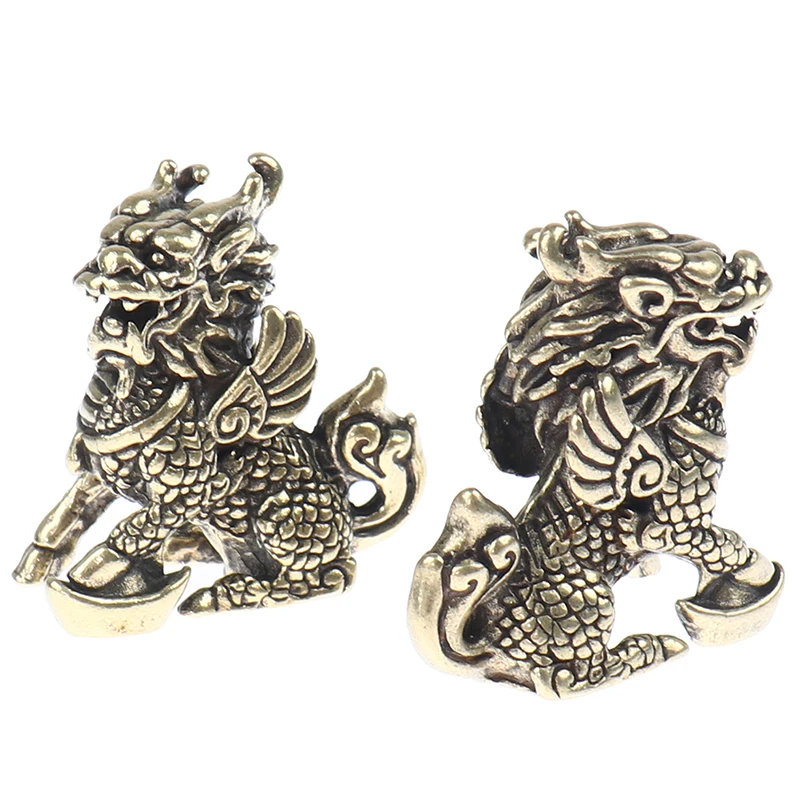 1 шт./1 пара медные статуэтки в виде короля льва | Дом и сад