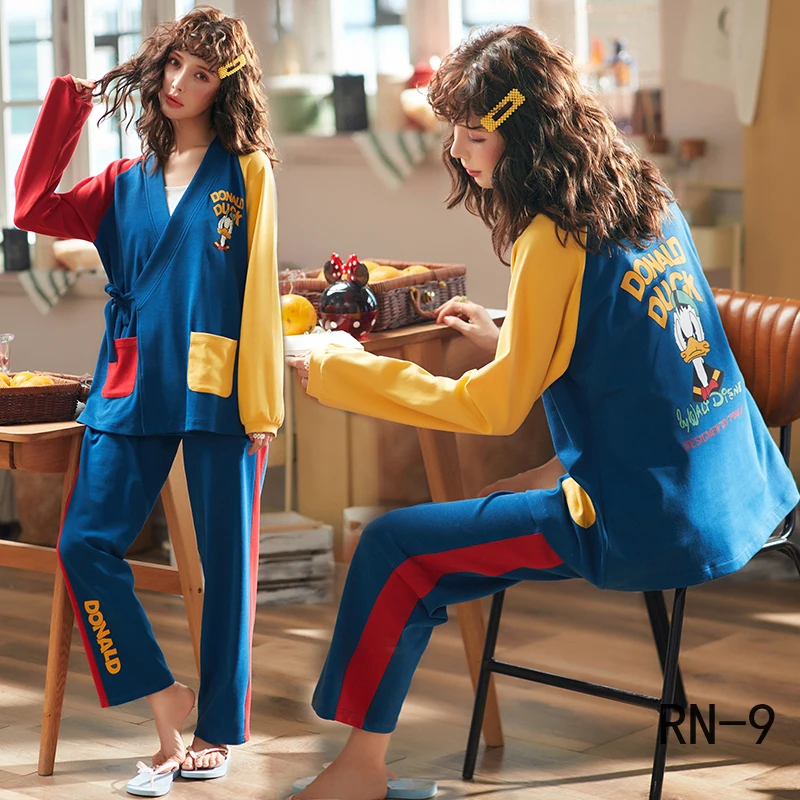 Kimono Suit Cotton 2020 Spring Pajamas Set for Pregnant Fashion Women Nursing Autumn Full Maternity Long Sleeve Homewear | Мать и ребенок