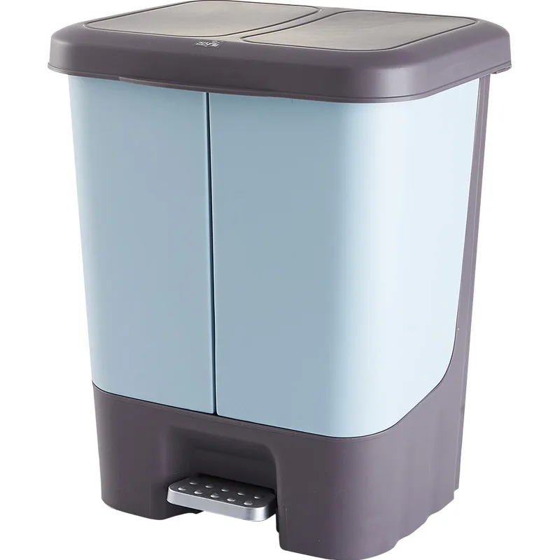 

Larger capacity classification trash can seal flavor household living room foot dry and wet separation with lid creative plastic