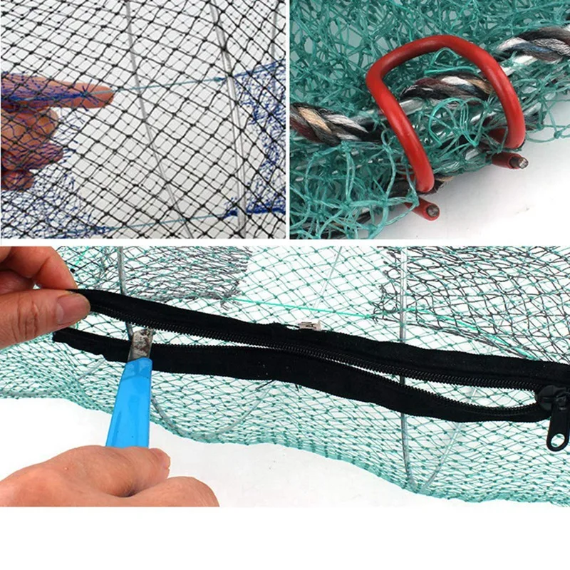 

Folding Fish Trap | Fishing Net | Collapsible Cast Mesh Landing Bait Net For Crab Shrimp Minnow Crawfish Catfish