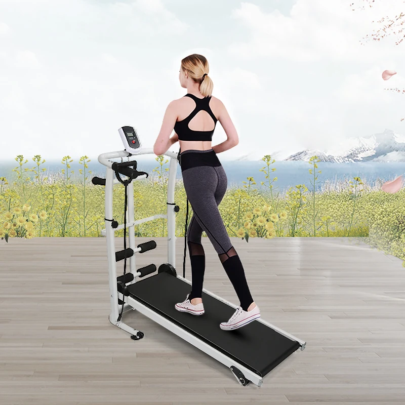 Treadmills Multifunctional Twisting Machine +Sit-ups +Running +LED Dial 3-in-1 Purely Mechanical Power Treadmill Fitnes HWC