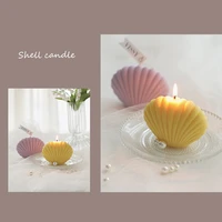shell shape aromatic candles room decoration shooting background props birthday gifts party candle scented conch candles decor