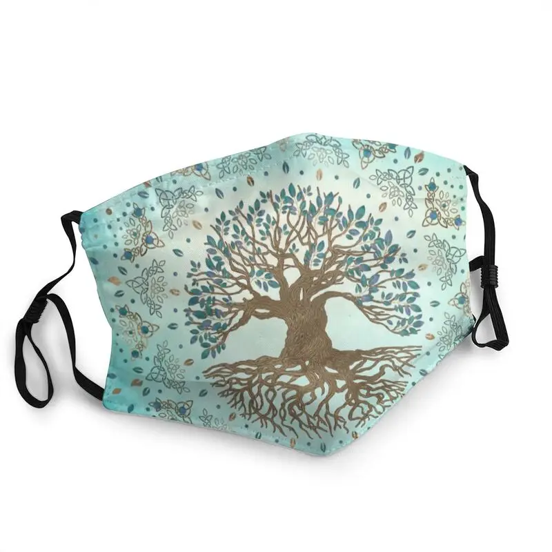 

Tree Of Life Reusable Mouth Face Mask Unisex Vikings Yggdrasil Mask Dustproof Protection Cover Respirator Muffle