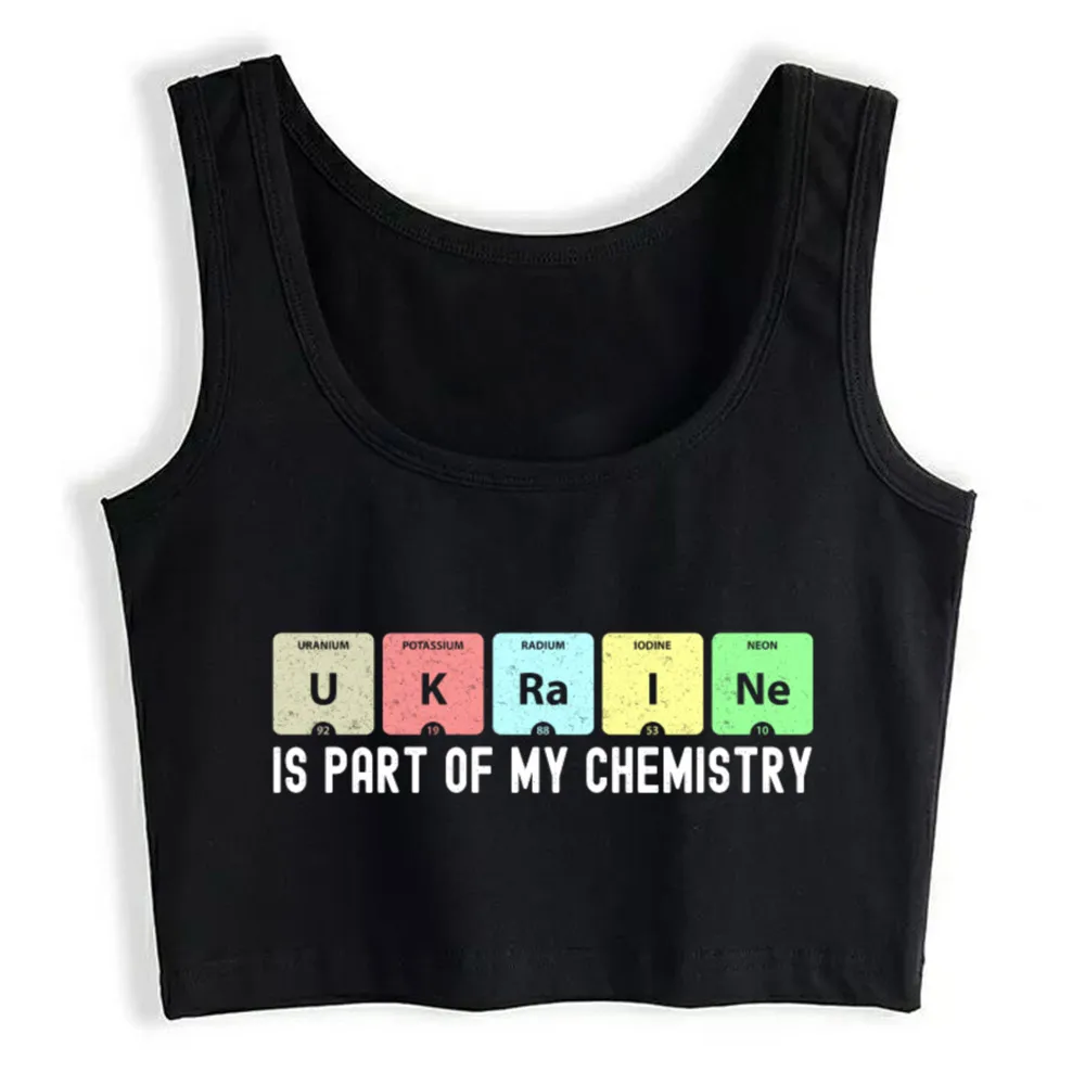 

Crop Top Female Ukraine Chemistry Chemist Fashion Harajuku Print Tops Women