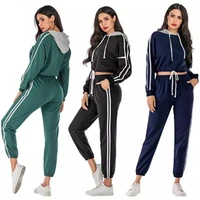 womens tracksuit sets long sleeve hoodied sweatshirt pants suit outfits sweatsuit for jogger fitness fashion casual sportswear