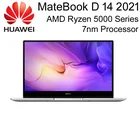 Качественный ноутбук HUAWEI MateBook D 14 2021, 14-дюймовый экран FHD, AMD Ryzen 7 5700U, 8 ядер, 16 нитей, до 4,3 ГГц, матовый дисплей, HDMI