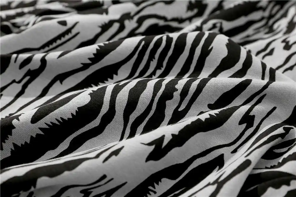 

IEFB Zebra Pattern Loose Straight Pants Men's Harajuku Fashion Elastic Waist Casual Long Pants Streetwear Trend Trousers 9Y7920