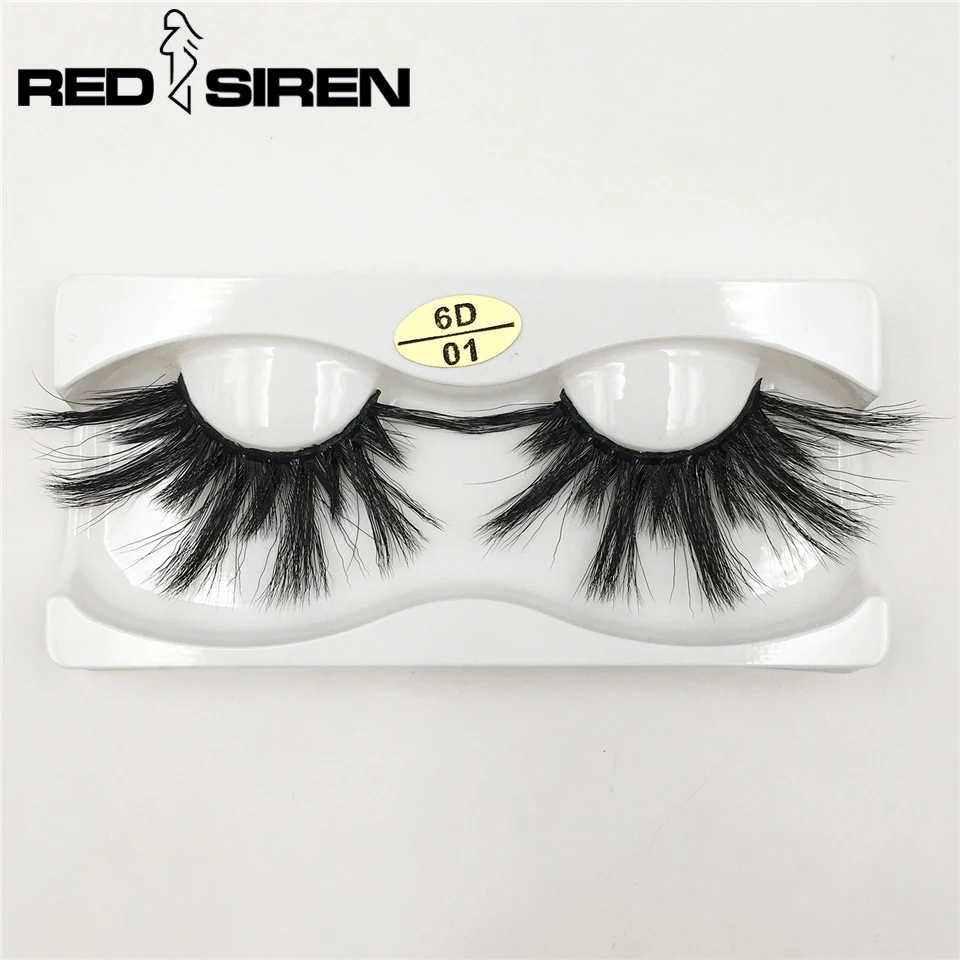 Красная сирена 25 мм ресницы искусственные норковые ручной работы драматические