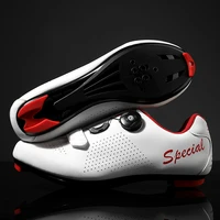 white lightweight road cycling shoes breathable racing bike spd cleat shoes professional self locking bicycle sneakers