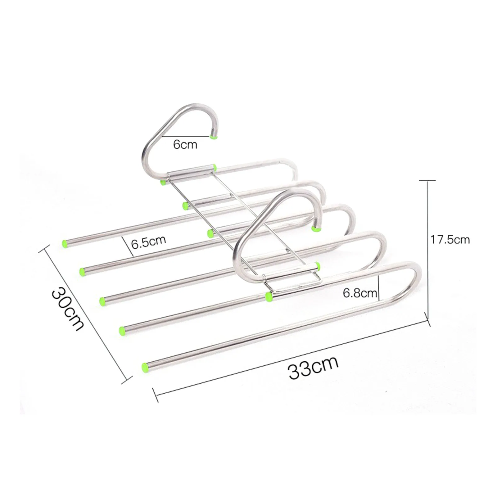 

2Pcs 5 In 1 Pants Hanger Towel Pants Rack Stainless Steel Non-slip Pants Organizer Space-saving Jeans Holder Closet Organizer