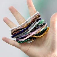 oaiite colorful natural stone energy bracelet turquoises tiger eye amazonite beaded bracelet for women men yoga jewelry