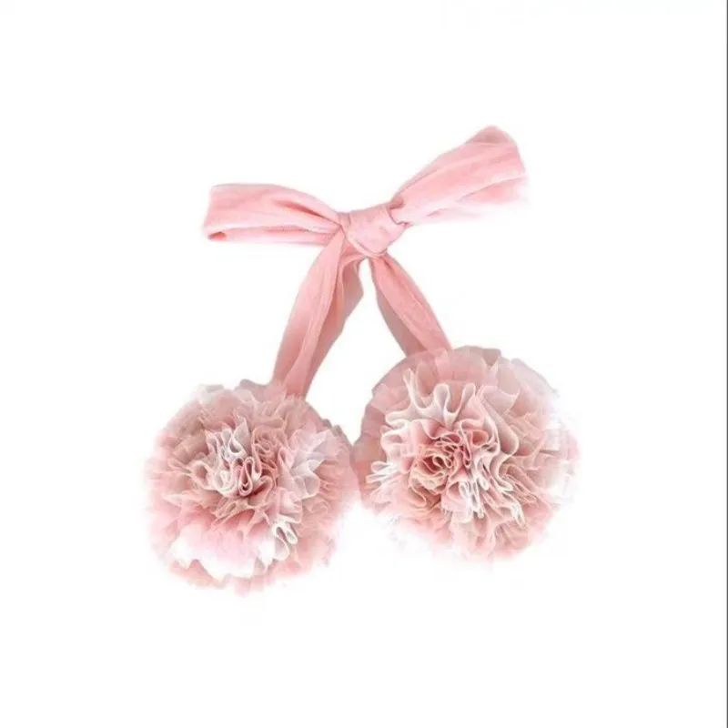 White Pink INS, нордическая сетка, шарик из пряжи, детская палатка, Москитная детская комната, украшение на стену, подвесные украшения, подвеска для девочек, принцесса, кровать, Декор, реквизит - Цвет: White Pink