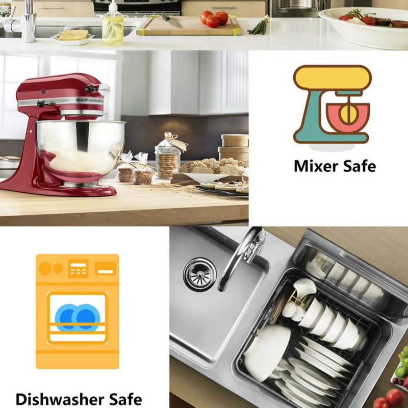 1 шт. миски для смешивания из нержавеющей стали Нескользящие с силиконовым дном