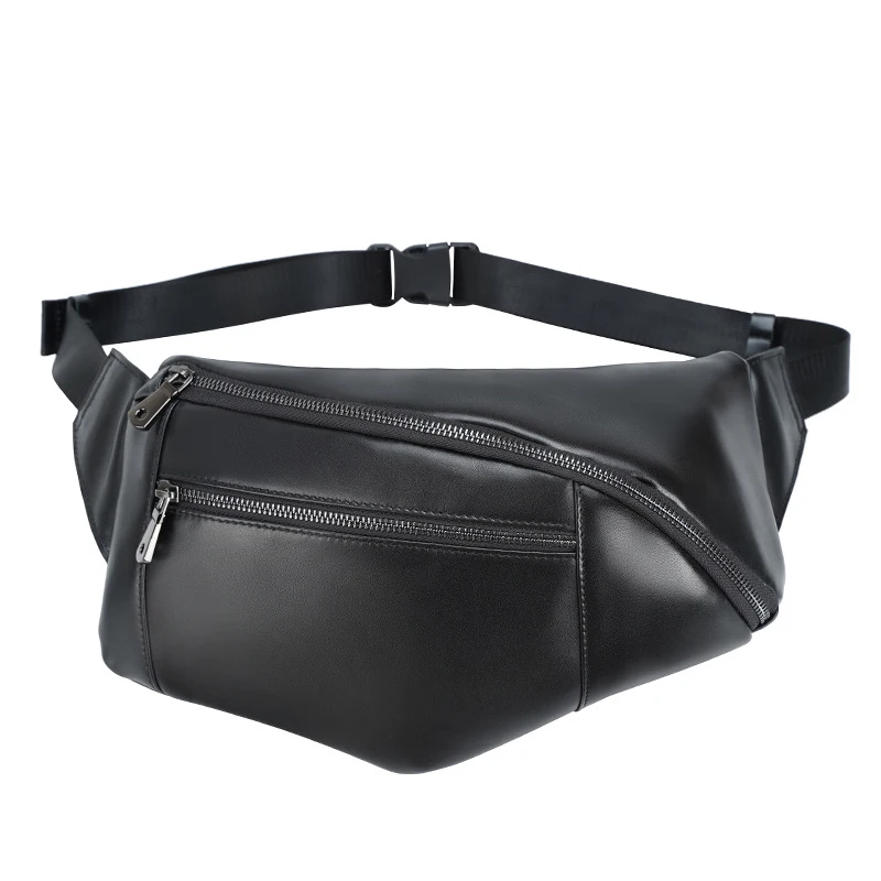 Luufan Multifunction  Genuine  Leather Crossbody Bags Chest Back Pack Fashion Short Trip Shoulder Messengers Bag