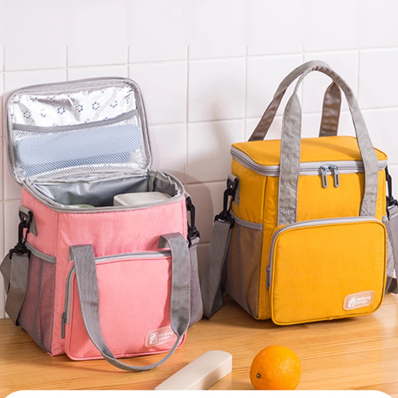 

Большая теплоизоляционная сумка для ланча, бэнто-бокс, сумки для хранения, Модный ручной контейнер для еды, органайзер, Портативная сумка-хо...