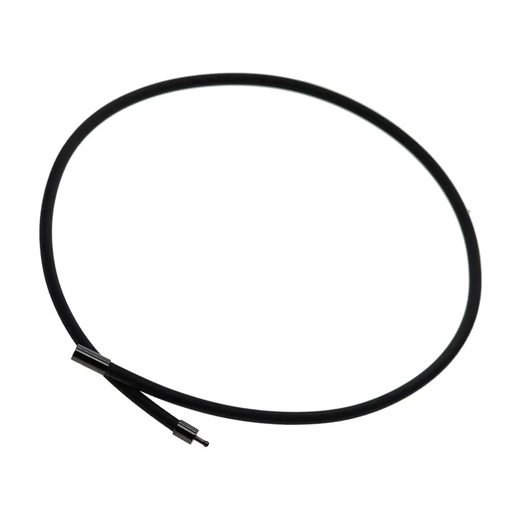 

Rubber Cord Necklace Chain With Clasp Black 45cm/50cm/55cm/60cm DIY