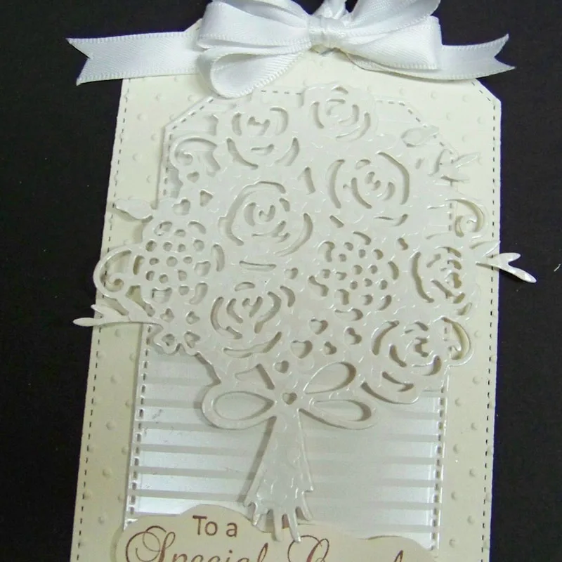 Выдолбленный цветочный букет высечки для изготовления карт цветочное украшение