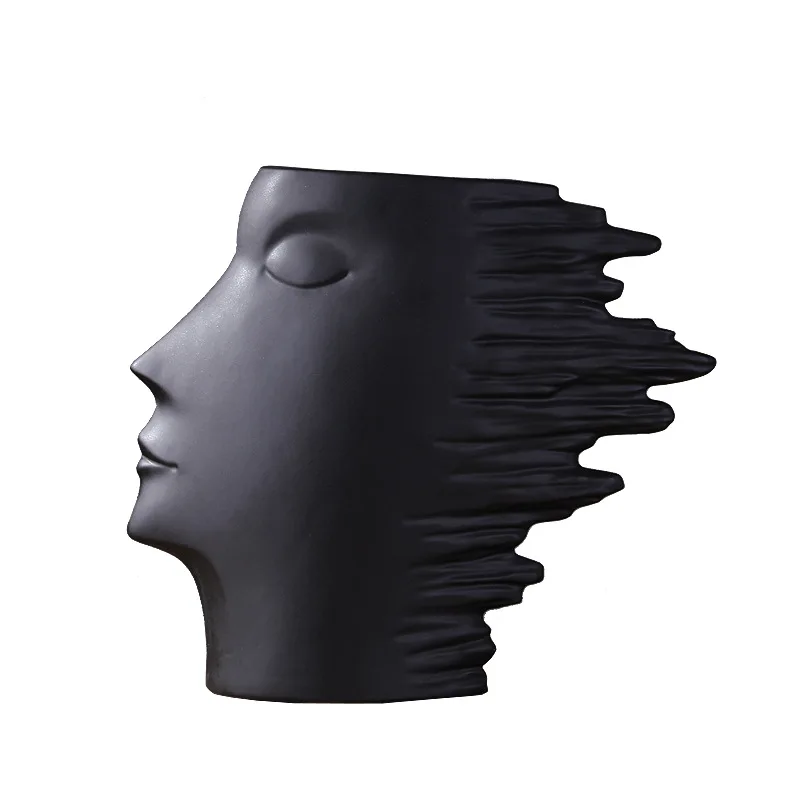 

Nordicsimple home decoration black and white matte American head portrait living room decoration creative crafts soft decoration