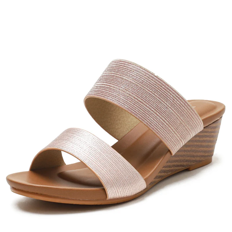 

Sandals women's sandals women's summer 2021 new fashion wear thick soled high heels thick soled slope heel women's shoes
