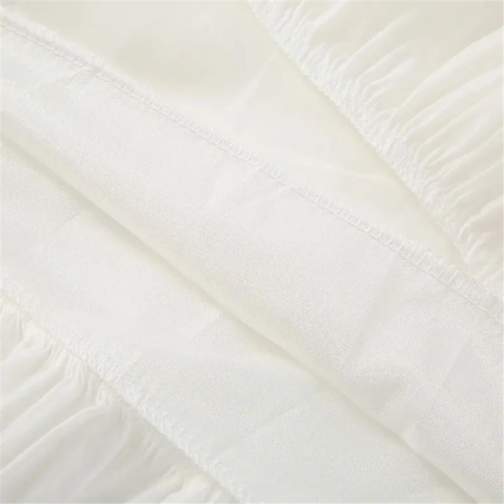 Винтажная черная белая однотонная плиссированная юбка с оборками женская