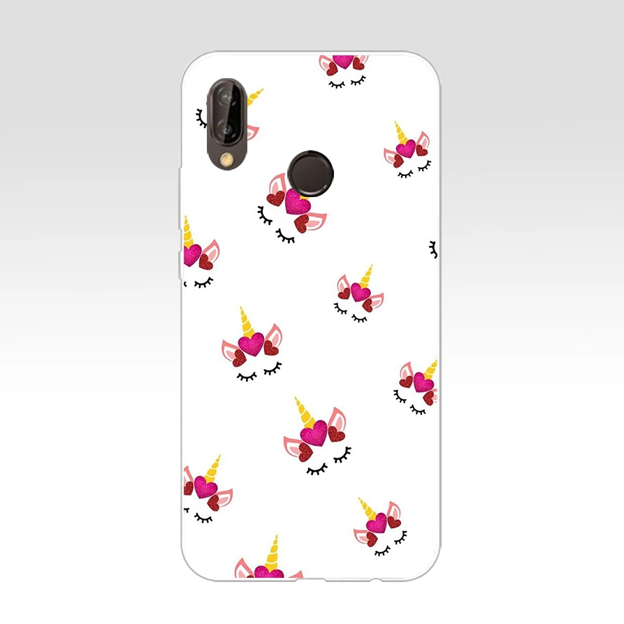 Мягкий силиконовый чехол 137FG Fat Unicorn On Rainbow Jetpack из ТПУ для huawei Mate P20 P30 Llte Pro Y6 Y7 2019 |