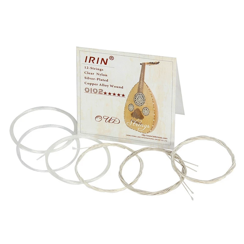 

Новый IRIN 12 шт. набор струн Udchenko Oud Lute прозрачный нейлоновый светильник, струны посеребренные медные литые струны (.022-.033)