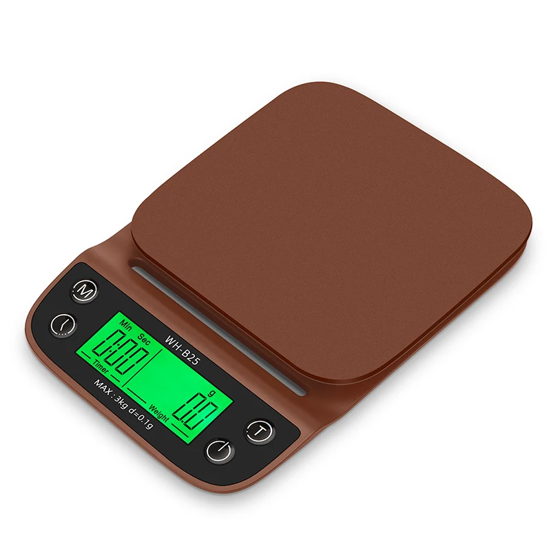 Электронные кухонные весы WeiHeng для капельного кофе таймер 3 кг 0 1 г ЖК-дисплей