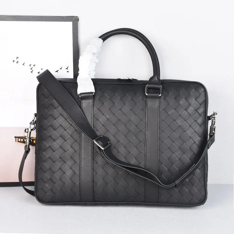 

Men's Briefcase Handbag Macbook Laptop Case Business Suitcase Genuine Leather For Documents Storage Luxury Man Design Shoulder
