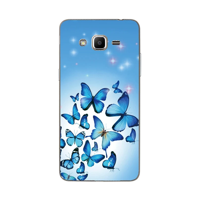 TPU Case For Samsung Galaxy J2 Prime G532 SM-G532F 5 inch Soft Silicone Cover Cat flower |