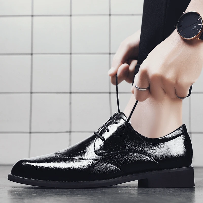 

Sapatos Masculino 2020 Men's Leather Casual Shoes Lace-Up Men Flats Fashion Shoes Oxfords Male Walking Shoe Zapatos De Hombre
