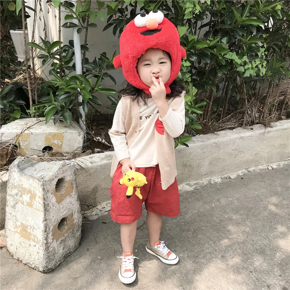 Tonytaobaby/Новая зимняя детская одежда для мальчиков и девочек хлопковая шляпа для маленьких девочек с мультяшным принтом