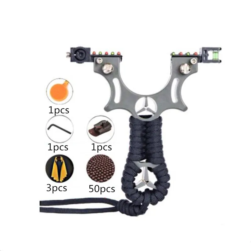 

The New Resin Infrared Laser Sight Flat Leather Catapult Free Binding Fast Compression Slingshot For Outdoor Competitive Hunting