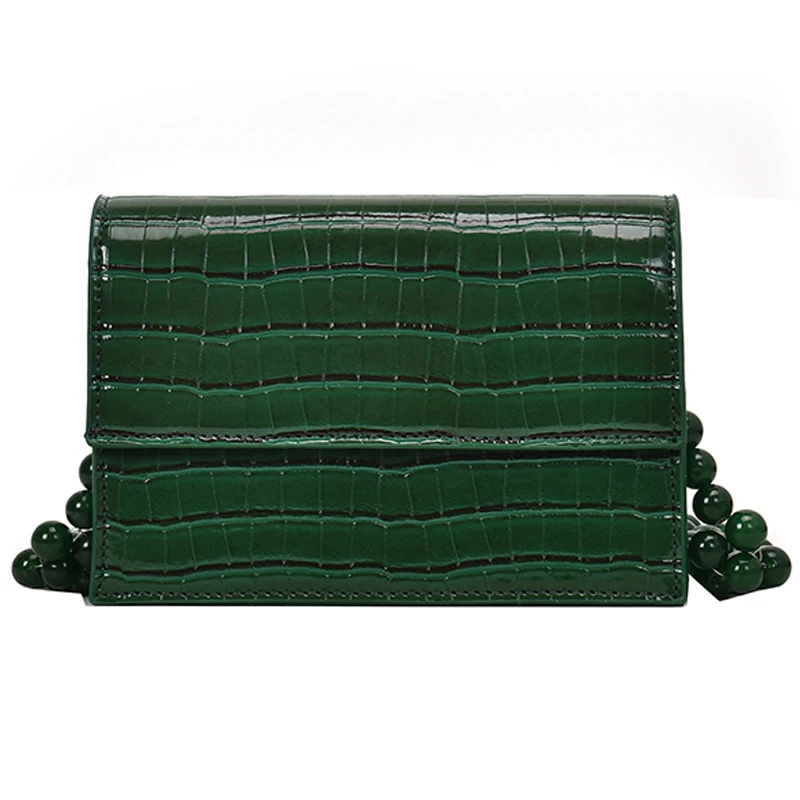 

Stone Pattern Flag Square bag 2020 New High Quality PU Leather Women's Designer Handbag Beaded Shoulder Crossbody Bags bolsos