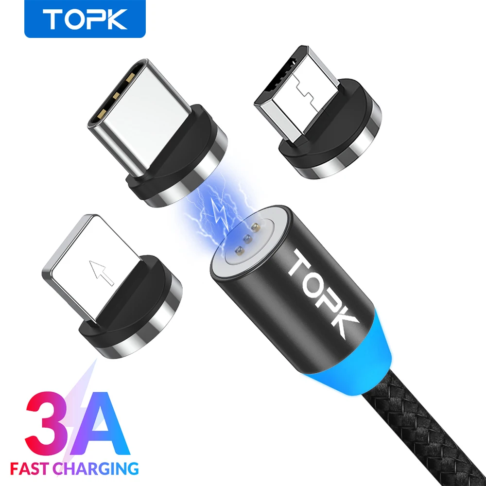 Магнитный кабель USB Type C для телефонов iPhone Android|Кабели мобильных телефонов| |