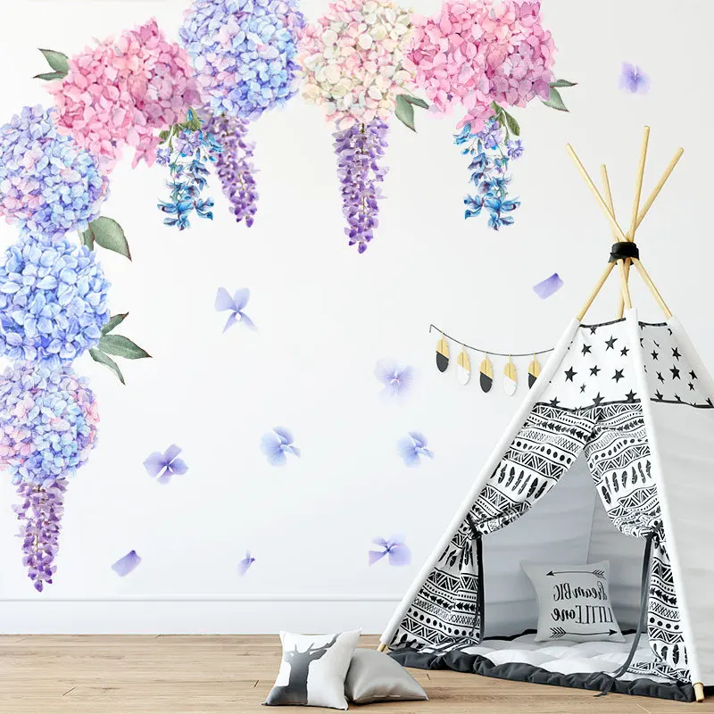 Фиолетовая лаванда цветок наклейка на стену гостиная спальня диван фоновое