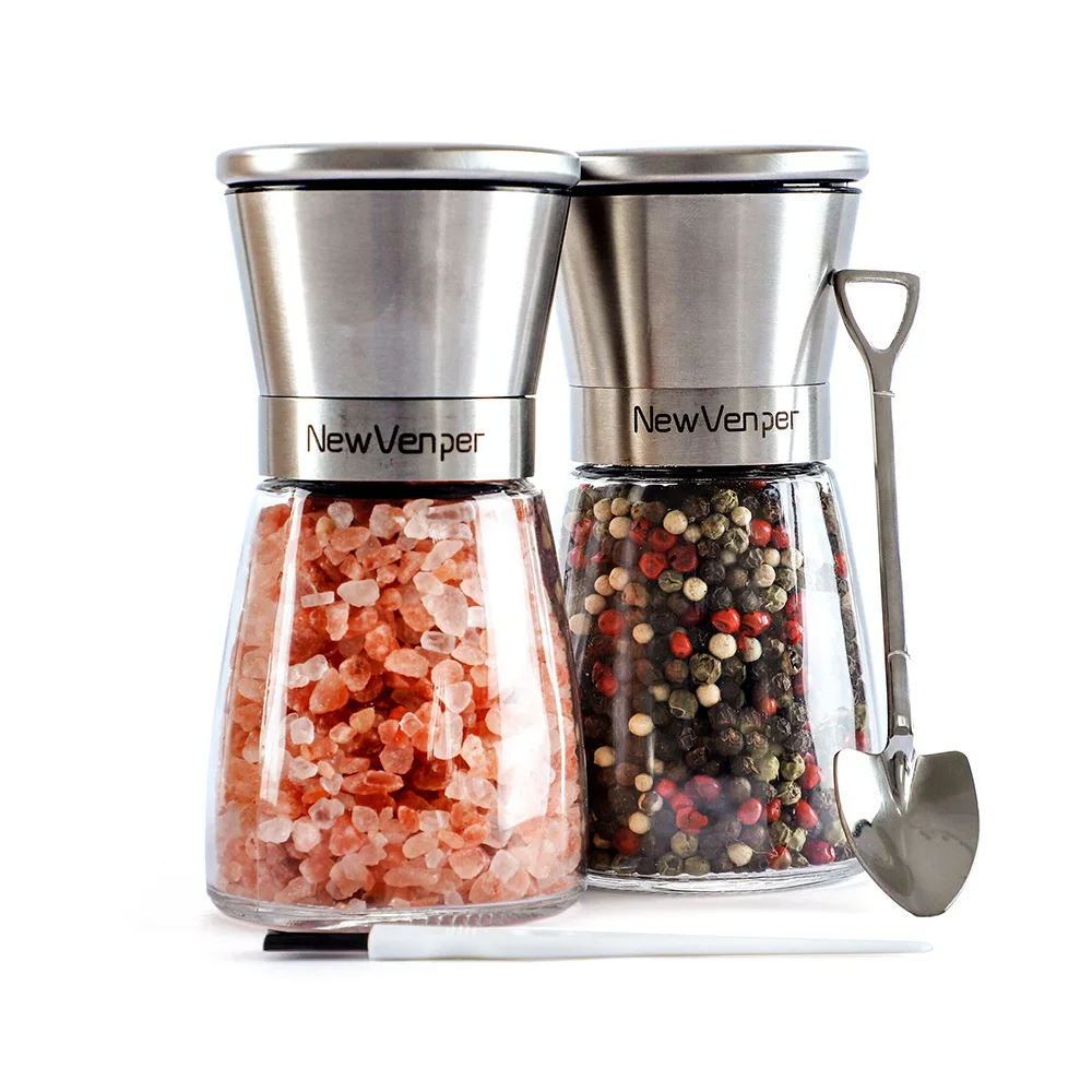 Newvenper Premium Stainless Steel Salt and Pepper Grinder Set Adjustable Spice Grain Mills Grinding Core Mill Kitchen Tools | Дом и сад