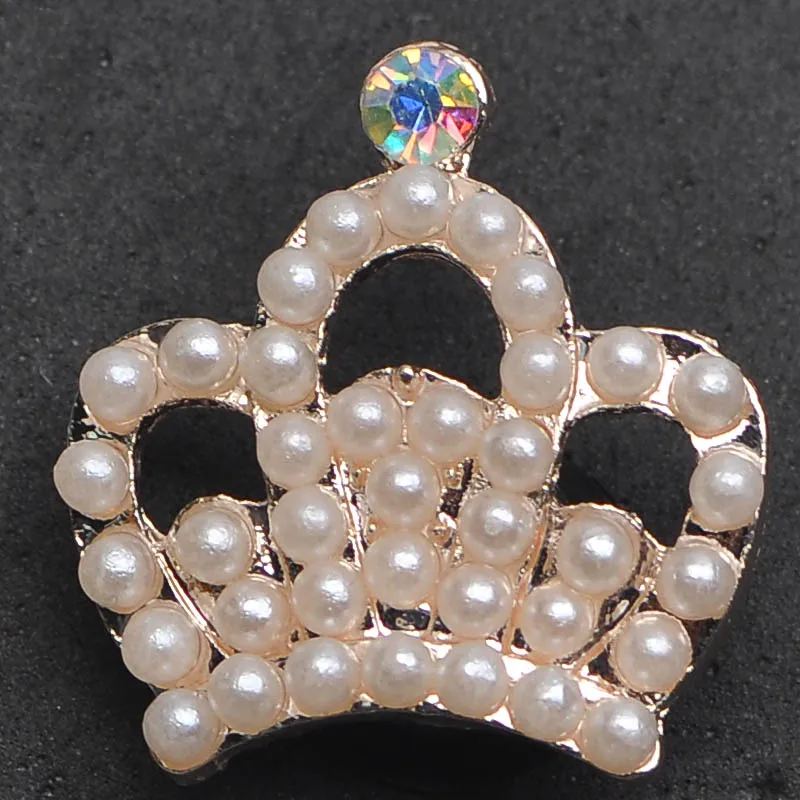 Crystal Crown Metal Charms Designer Croc Accessories Clog Shoe Button Decoration Lovely Little Bear Charm for Croc Shoes