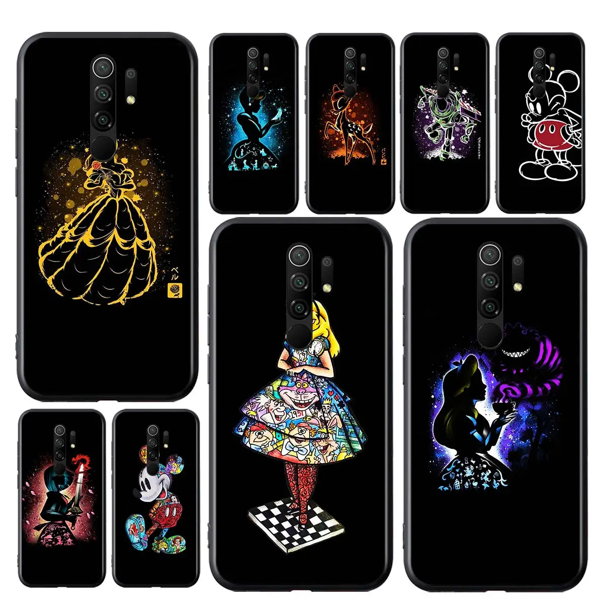 

Disney Princess Marvel Shockproof Cover For Redmi K40 Gaming K30i K30T K30S K30 Ultra K20 10X Pro 5G Black Soft Phone Case