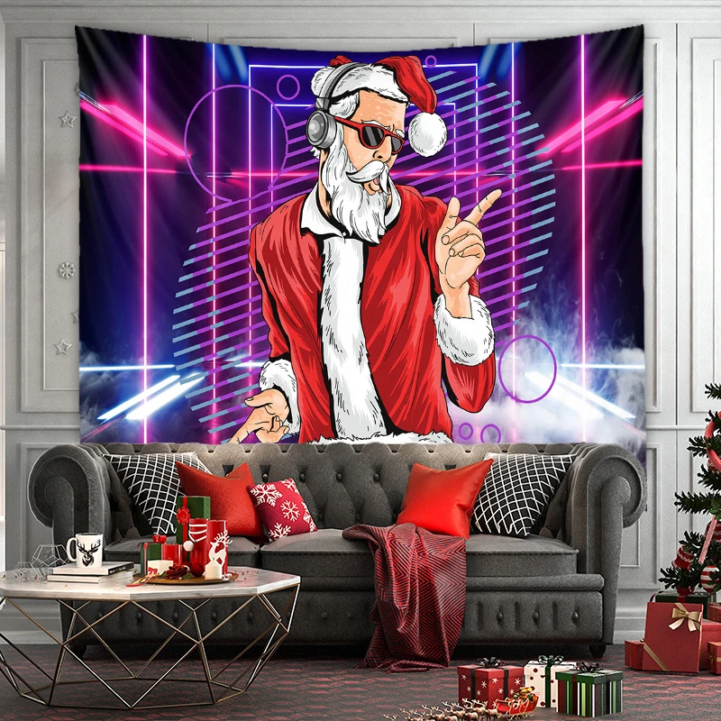 

New Tapestry Living Room Christmas Decoration Creative Santa Tapestry Wall Decor New Year Wall Tapestry For Bedroom Decor
