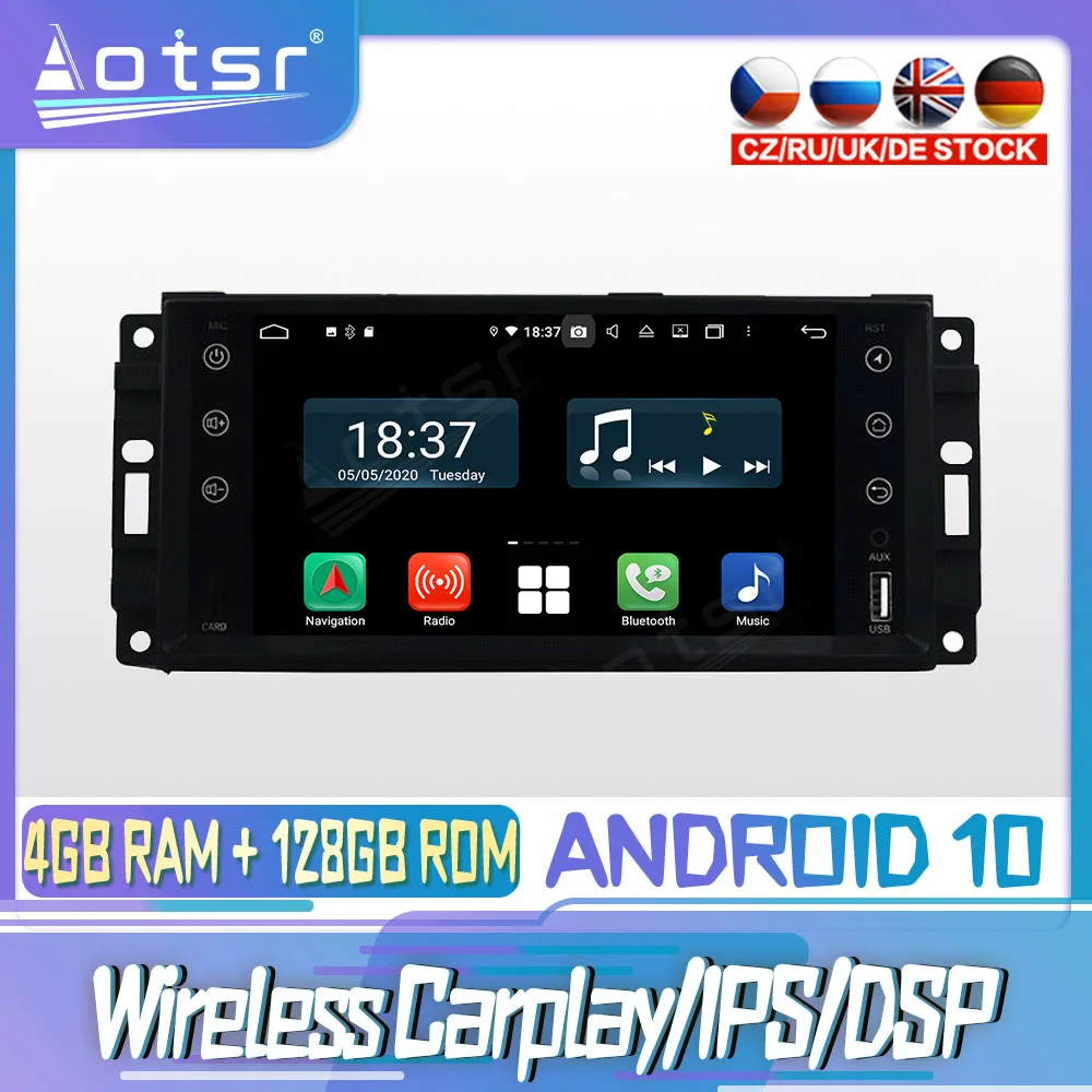 

Android 10 PX6 128G для JEEP Sebring 300C 2005 - 2010 DVD GPS навигация Авто Радио стерео видео мультимедиа плеер головное устройство 2din