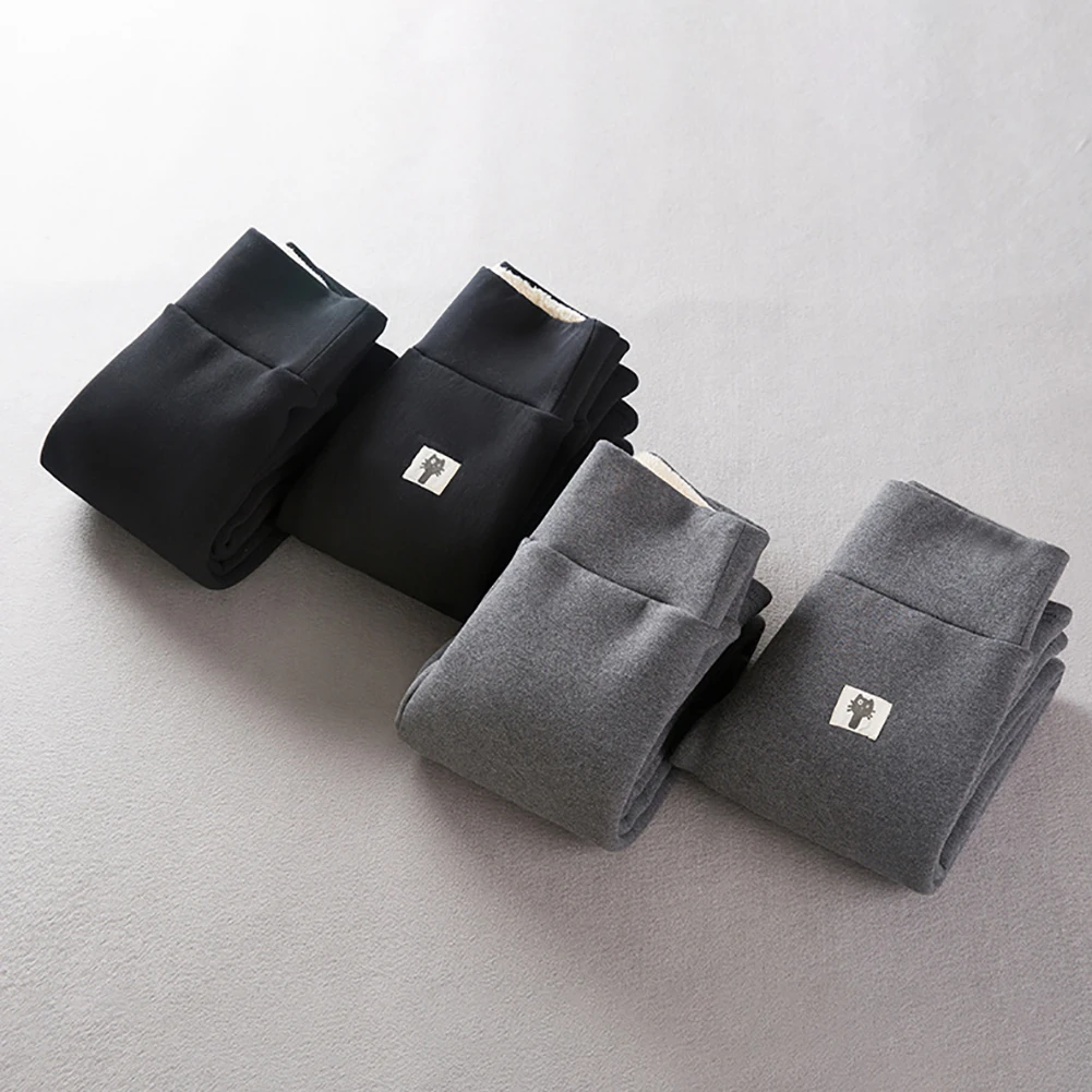 

2019 Black Warm Pants Winter Skinny Thick Velvet Wool Fleece Girls Leggings Women Trousers Lambskin Cashmere Leggings HX1021