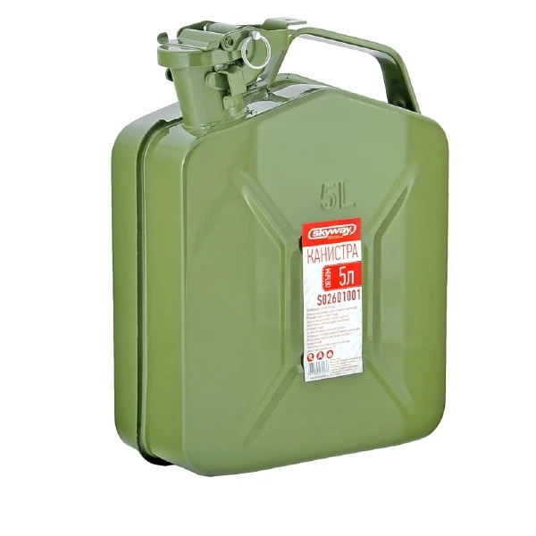 Канистра SKYWAY S02601001 металлическая 5л вертикальная антикоррозийное покрытие