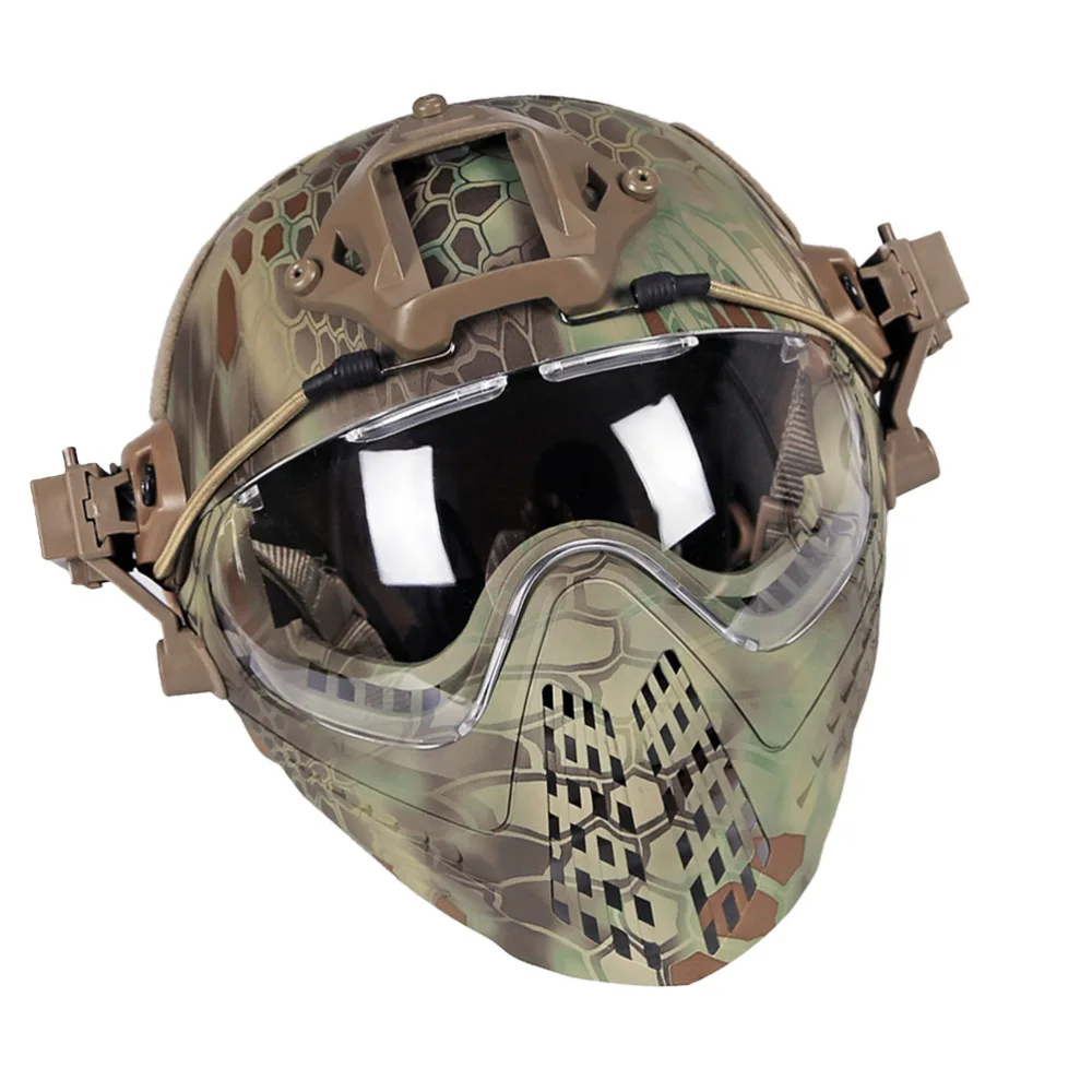 

Style Safety Helmet with Mask Outdoor Helmet for Airsoft Paintball (ACU)